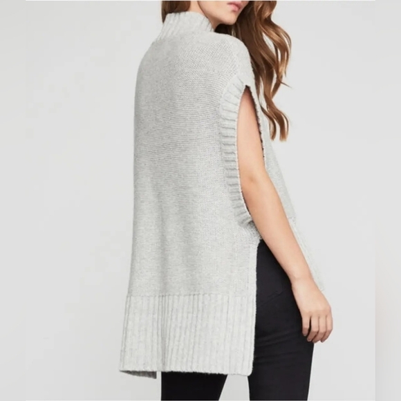 BCBG MAXAZRIA Cable Knit Turtleneck Grey Sweater Tunic Size XS/S - Picture 9 of 13